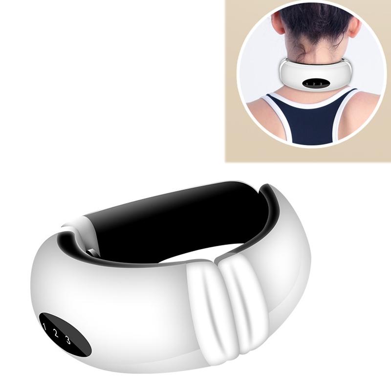 Rechargeable Neck Massager with Hot Compression & Electric Pulse Therapy