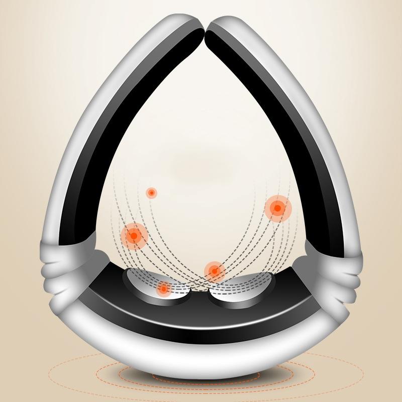 Rechargeable Neck Massager with Hot Compression & Electric Pulse Therapy