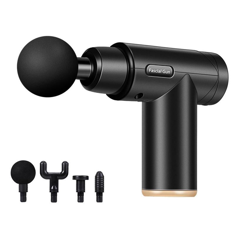 Mini Electric Muscle Portable Fitness Massage Gun - Dark Night Black