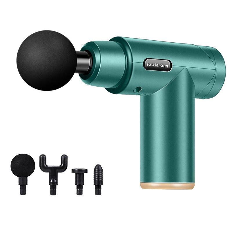 Mini Electric Muscle Portable Fitness Muscle Massage Gun - Dark Green