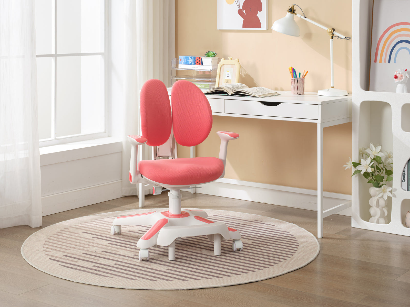 Ergonomic Children Kids Study Chair - Pink