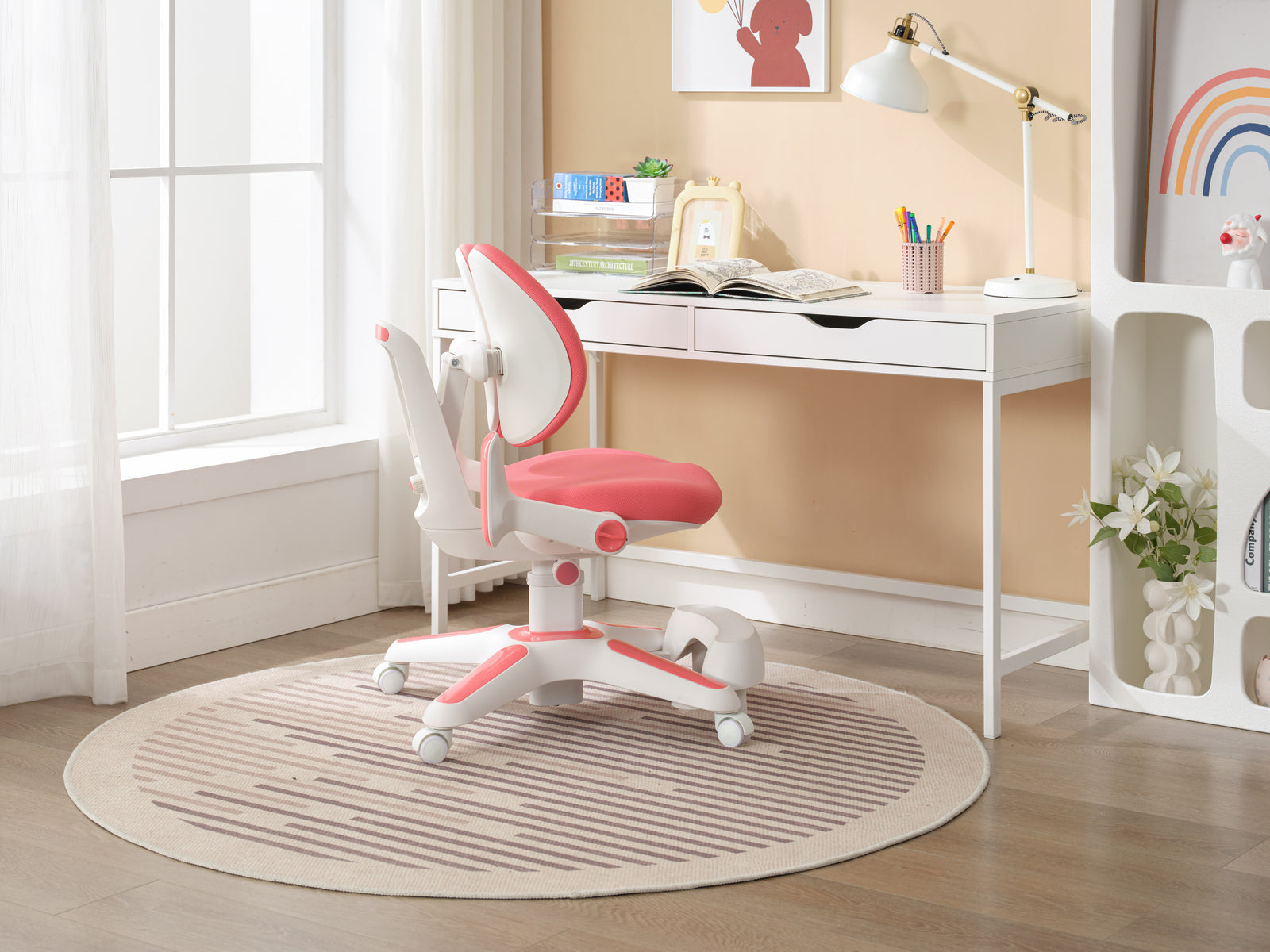 Ergonomic Children Kids Study Chair - Pink