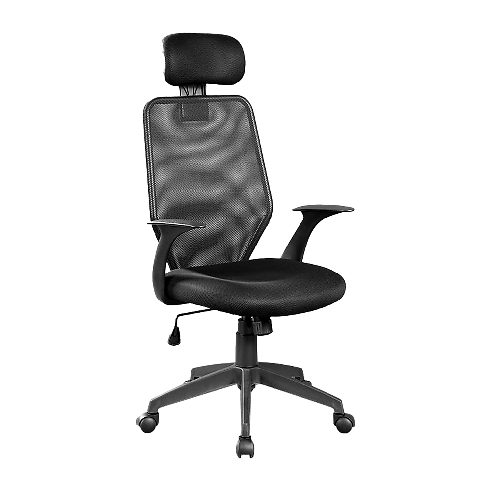 Black Mesh Office Chair with Headrest – Salvatore Angelotti