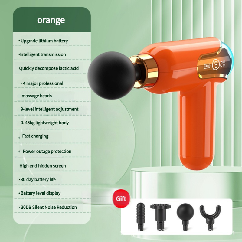 Deep Tissue Massage Gun with 9 Speed Settings - Orange