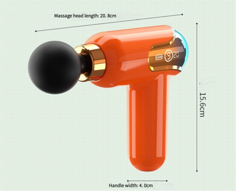 Deep Tissue Massage Gun with 9 Speed Settings - Orange