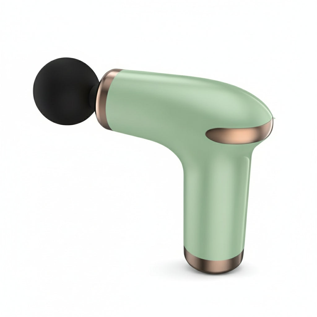 6-Speed Deep Tissue Massage Gun with 4 Heads – Green