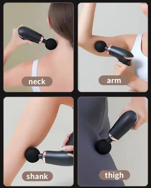 6-Speed Deep Tissue Massage Gun with 4 Heads – Green