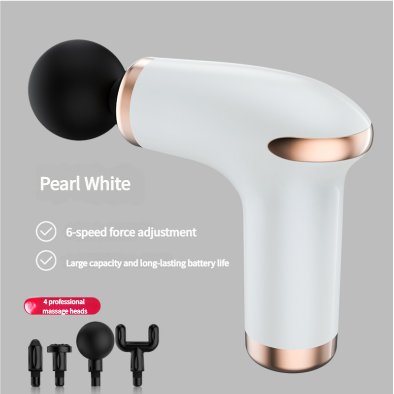 6-Speed Deep Tissue Massage Gun - Classic White