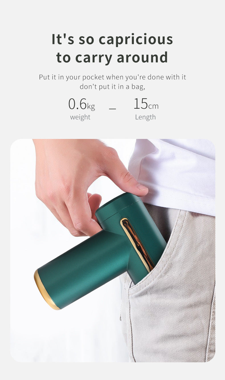 Compact Deep Tissue Massage Gun with 4 Heads - Green