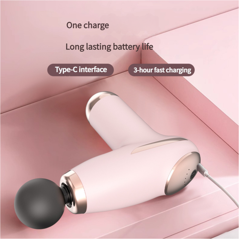 Mini Portable Massage Gun - 6-Speed Adjustable Relief - Pink