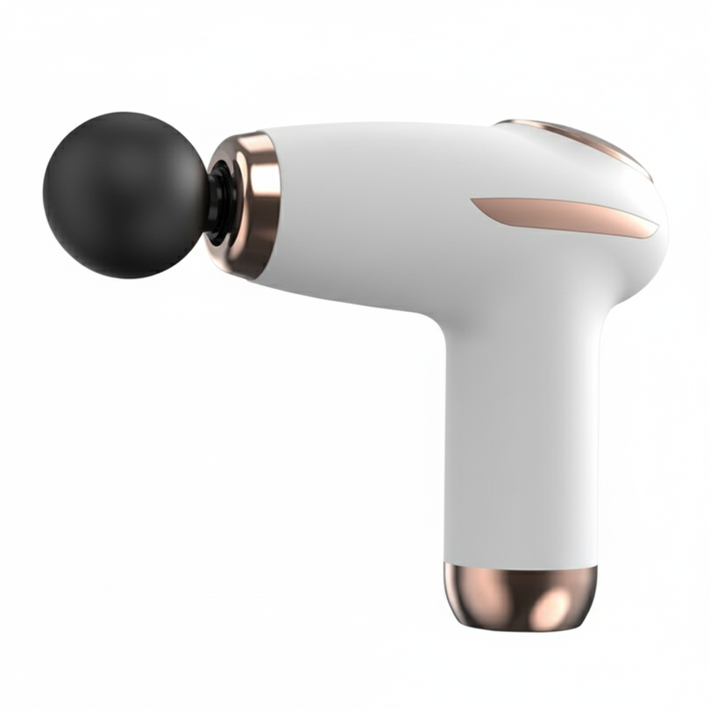 Mini Portable 6-Speed Muscle Massage Gun - Elegant White