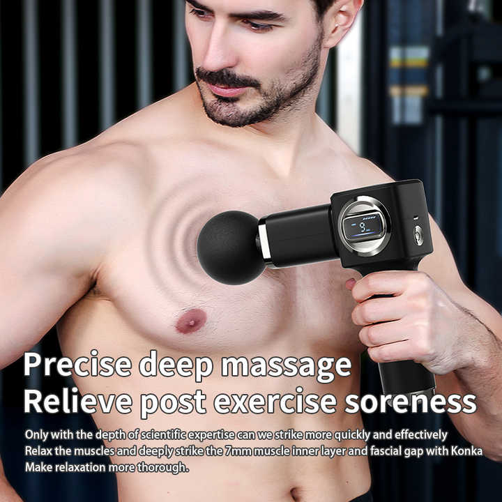 Deep Tissue Massage Gun with LCD Display - Red