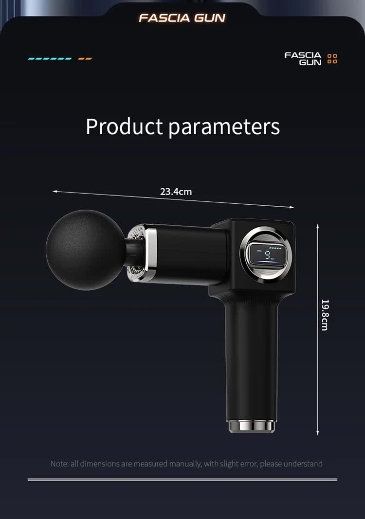 Deep Tissue Massage Gun with LCD Display - Red