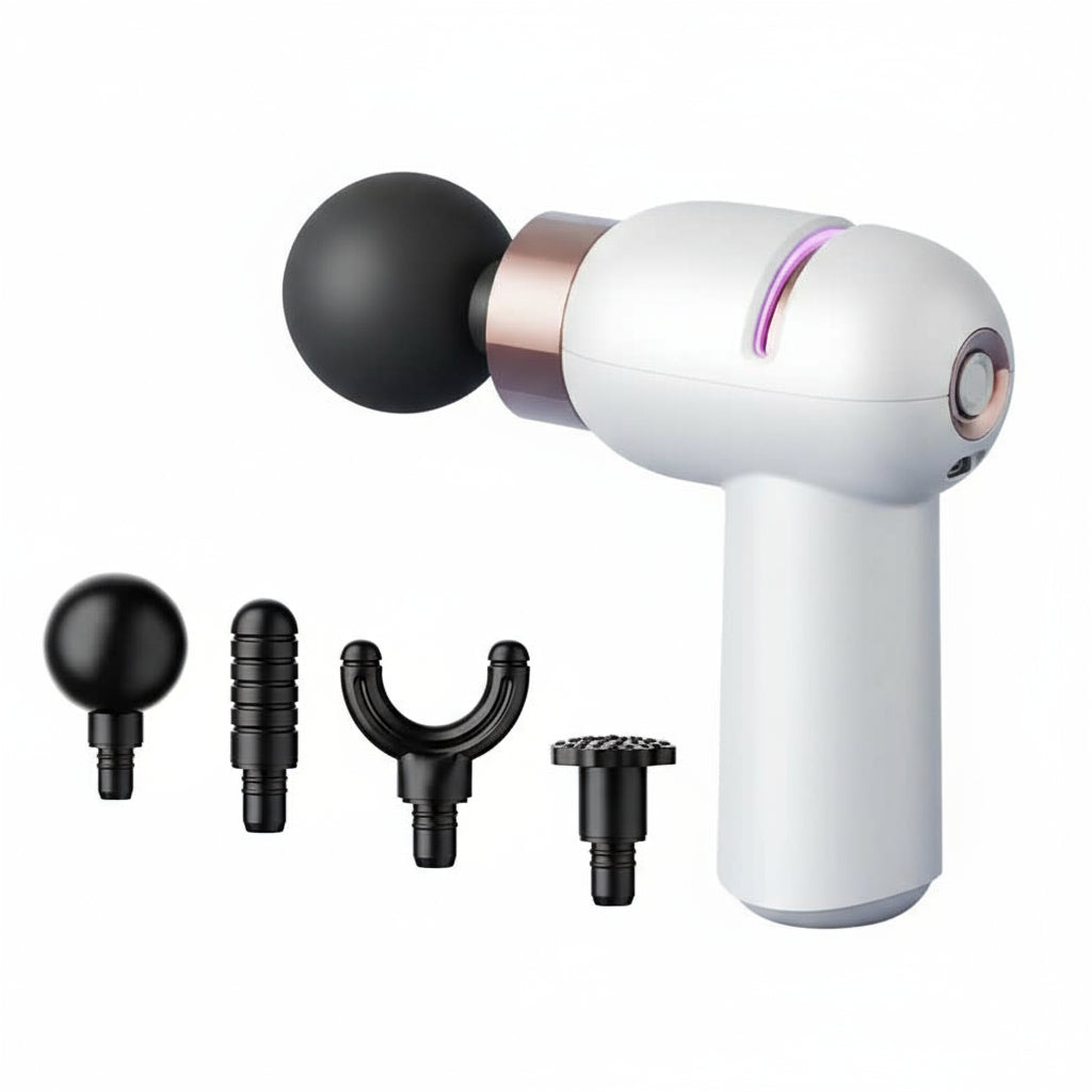 Portable Mini Massage Gun with 6 Speeds - White