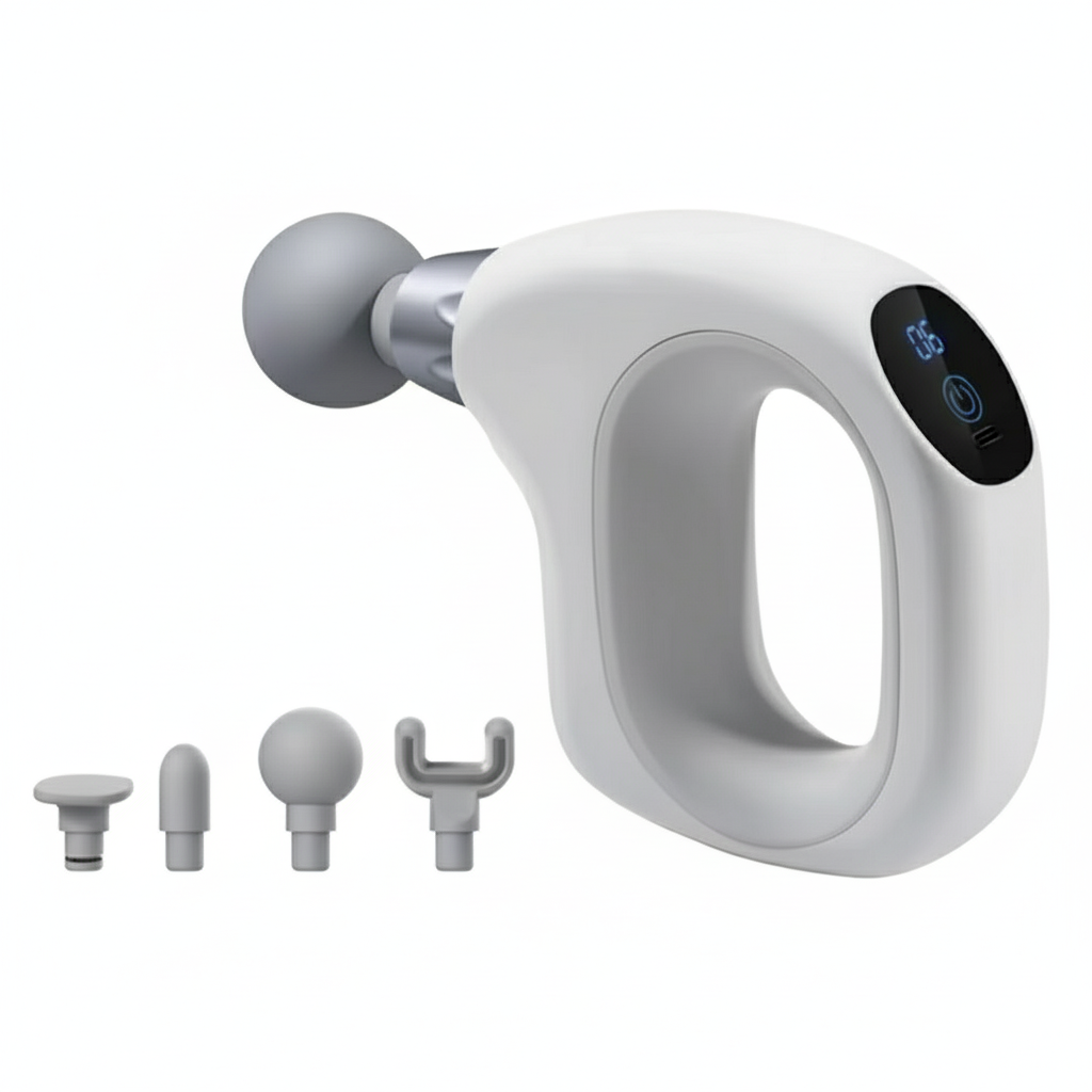 Compact Handheld Massage Gun - White