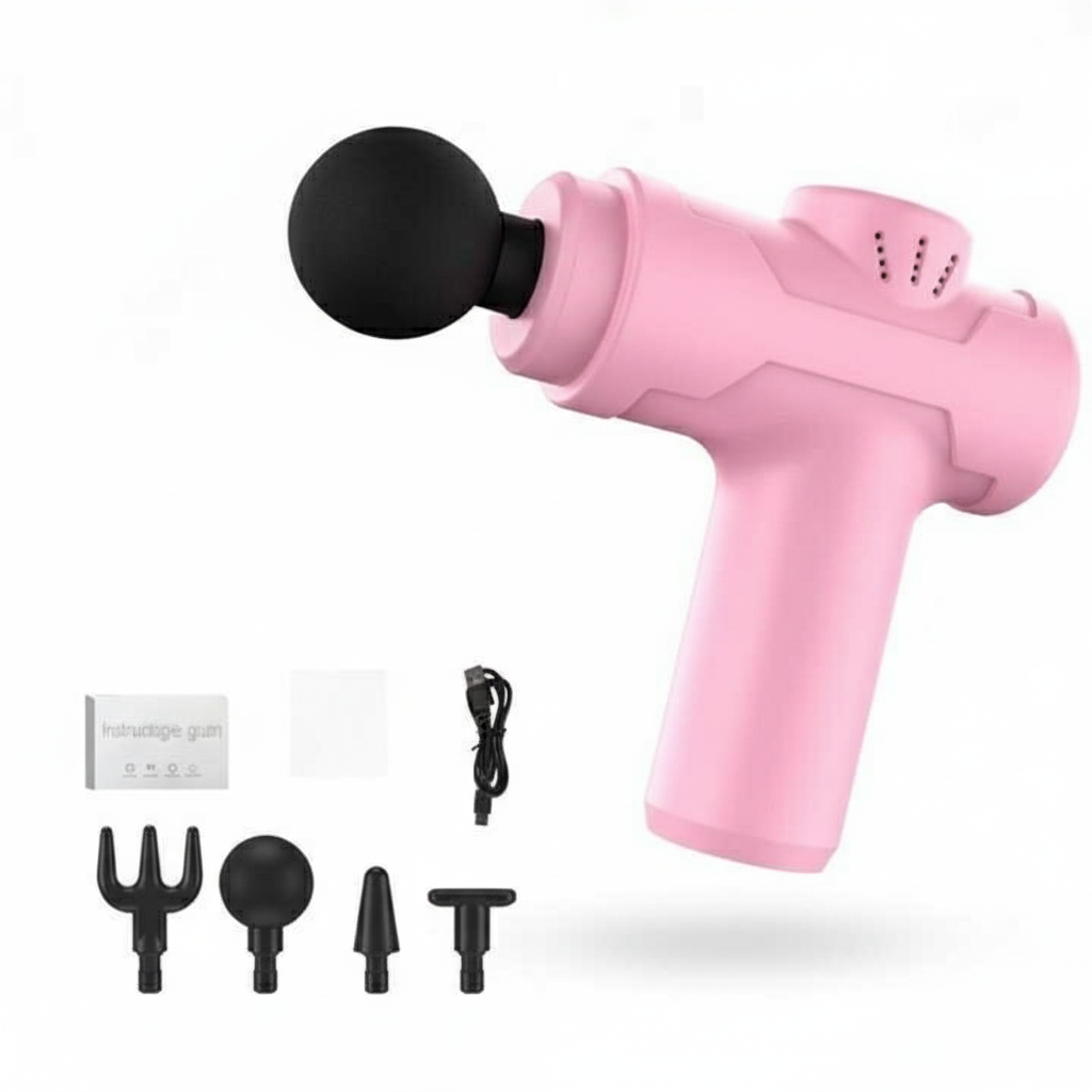 Portable Mini Massage Gun for Deep Tissue Relief - Pink