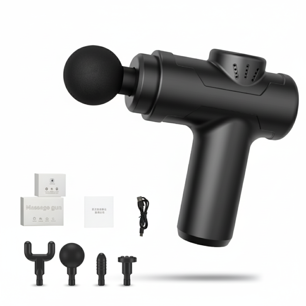 Adjustable Mini Massage Gun for Deep Tissue Relief - Black