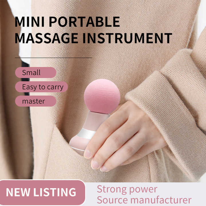 Mini Massage Gun - 6-Speed USB Rechargeable Muscle Relaxer - Pink