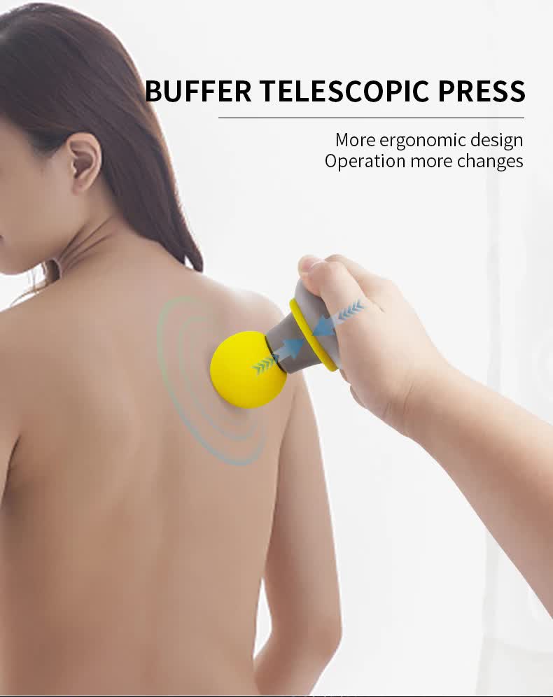 Mini Massage Gun - Yellow & Grey
