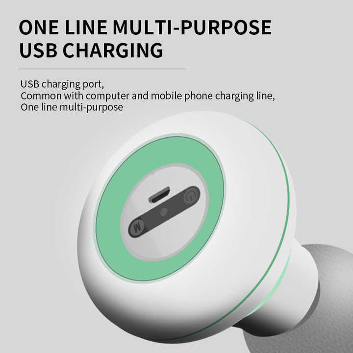 Mini Massage Gun - Green & Grey