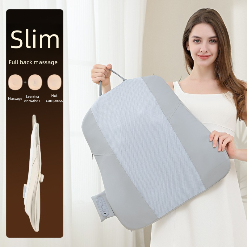 Wireless Shiatsu Back Massager Cushion - Light Grey