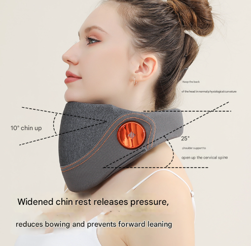 APP Intelligent Voice Multi-Mode Cervical Traction Neck Massager with Heat Therapy