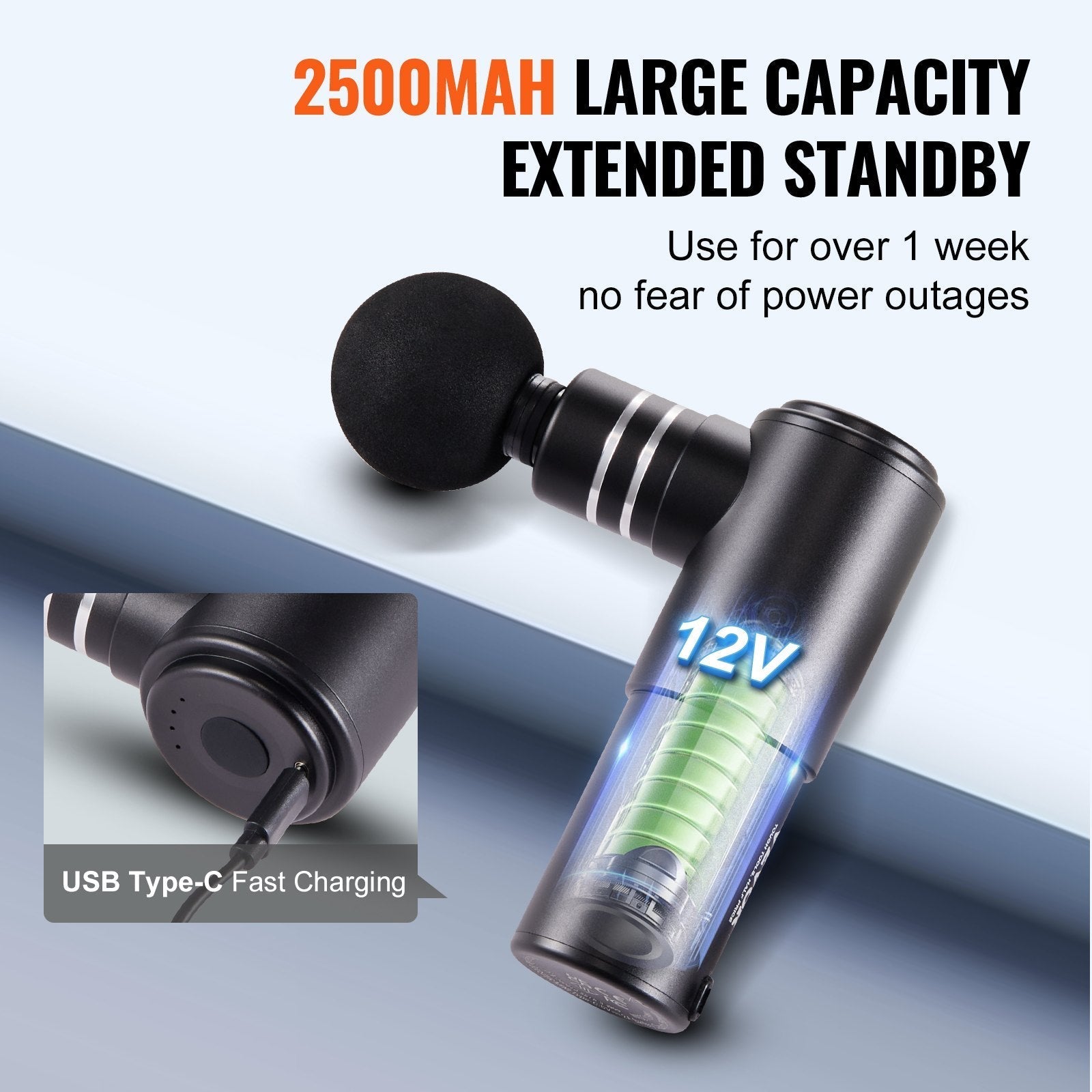 VEVOR Handheld Percussion Massager for Pain Relief and Muscle Recovery