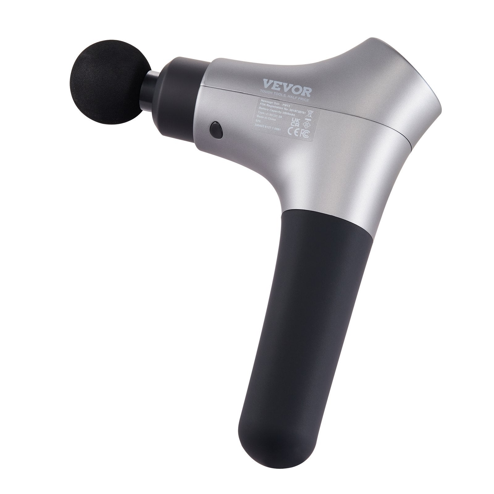 VEVOR Deep Tissue Massage Gun with 6 Speeds & 4 Heads for Muscle Relief
