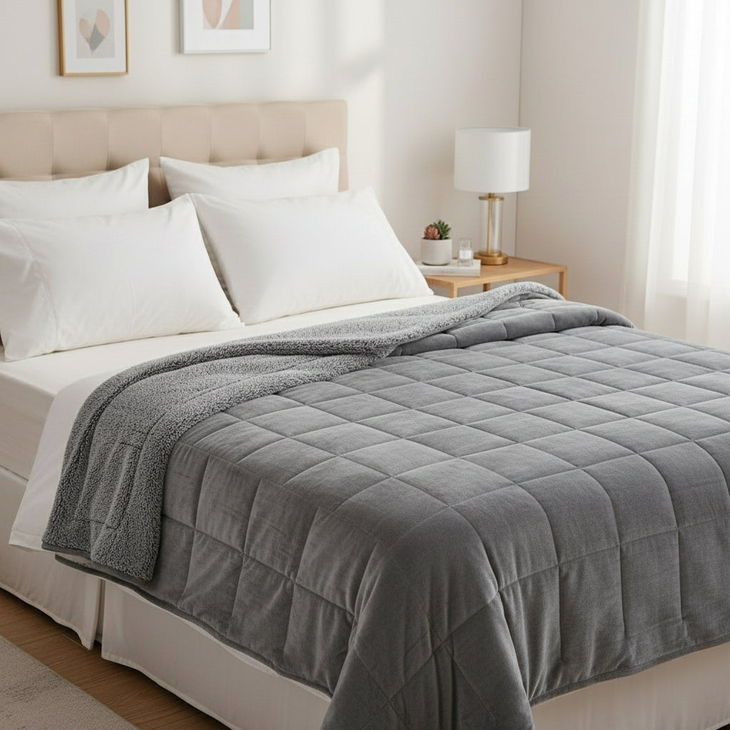 Giselle Weighted Blanket – 9KG Sherpa Fleece Comfort